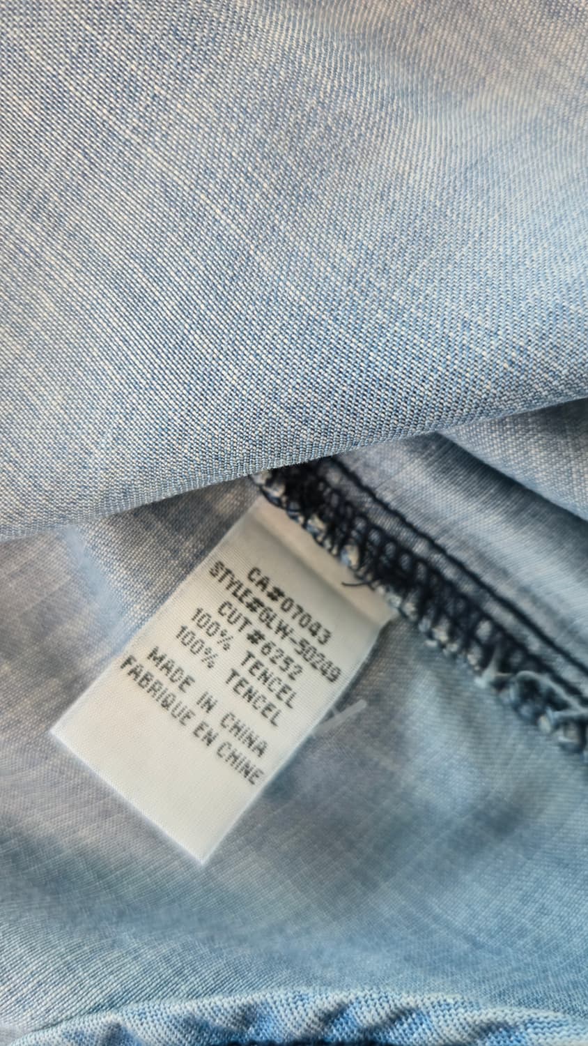 벨벳하트 텐셀 100 셔츠 원피스 M 연청 데님 튜닉 부드러운 상품이미지4
