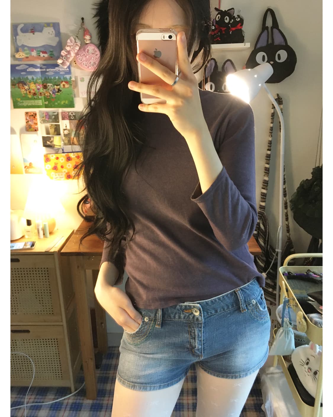 vintage soft turtle neck dusty purple 상품이미지3