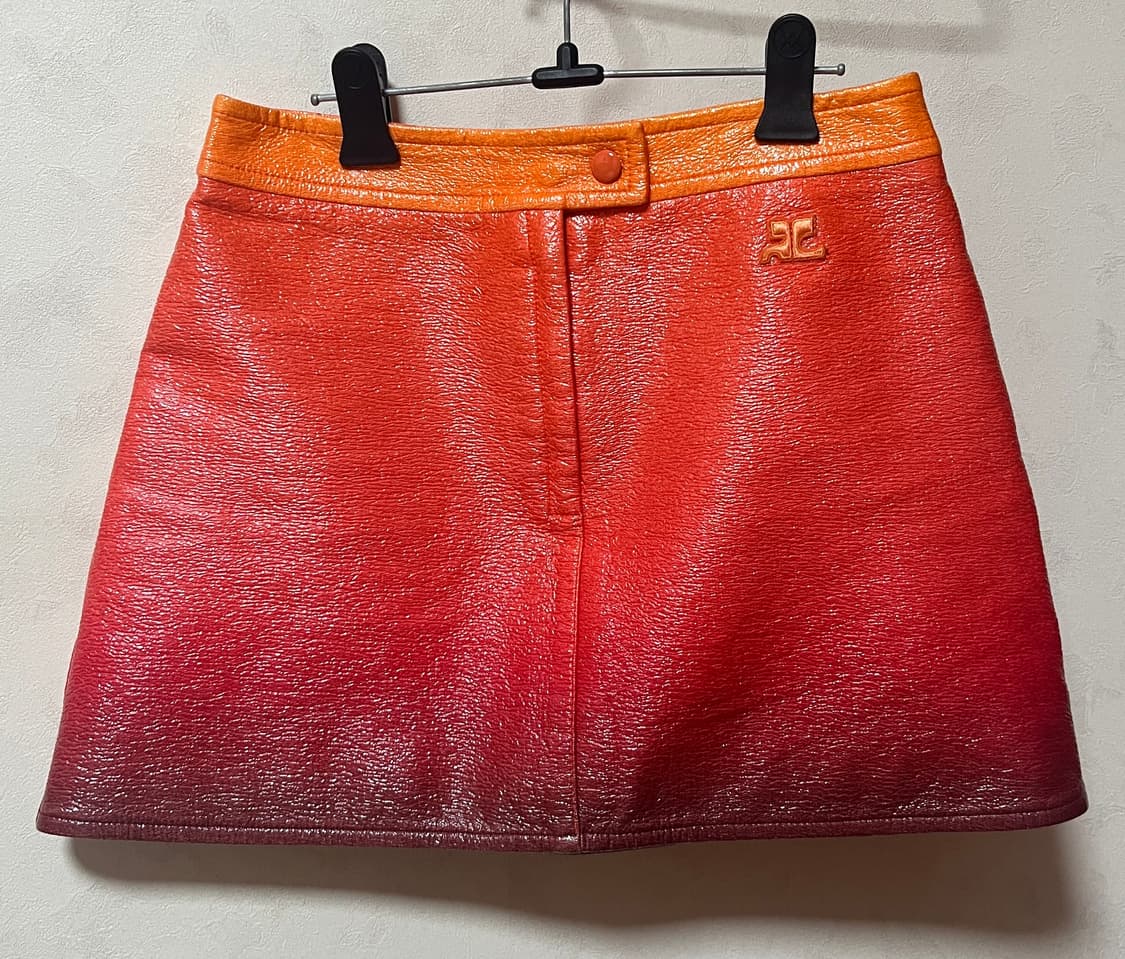 희귀템) 꾸레쥬 courreges 오렌지 그라데이션 미니스커트 상품이미지2