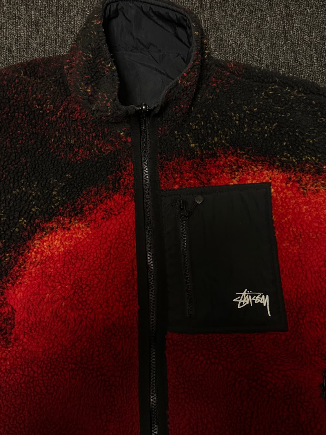 [M] 스투시 쉐르파 리버시블 자켓 라바 상품이미지3