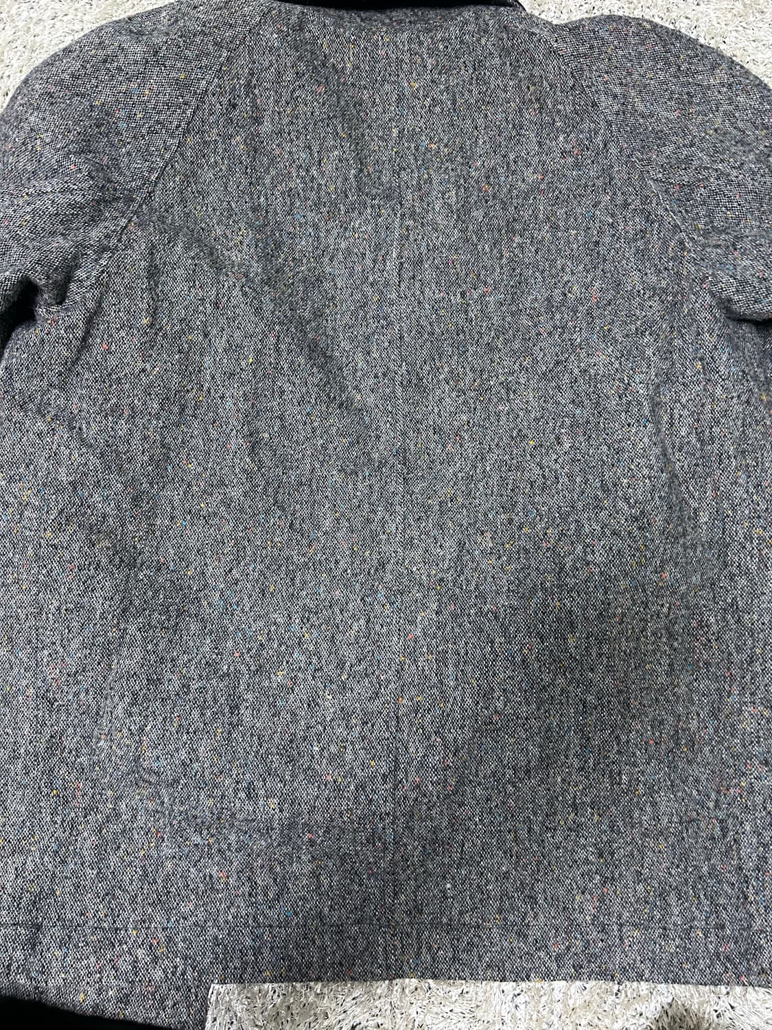 일제 소가죽카라 체크코트 사이즈 105-110 상품이미지8