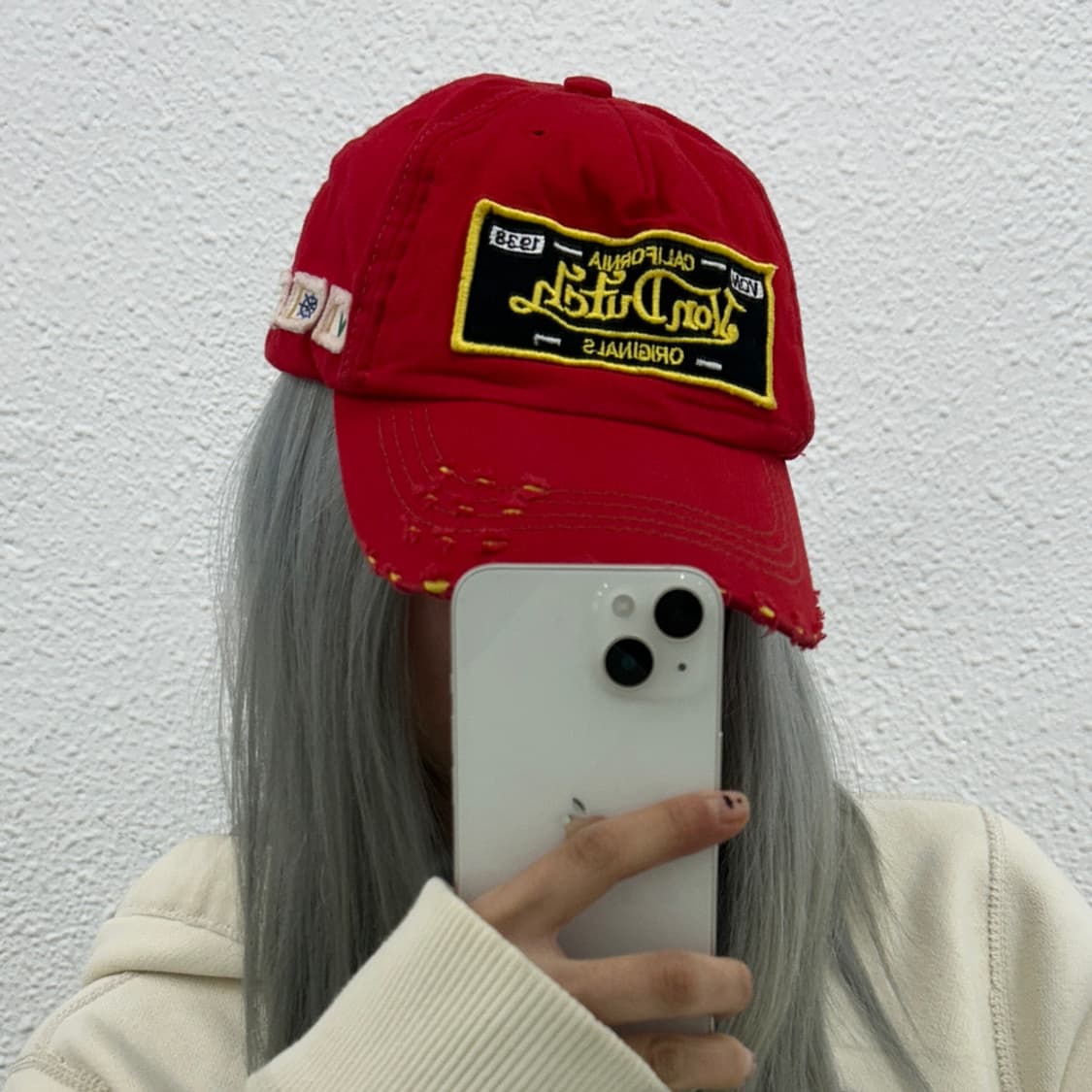 본더치 레드 빈티지 볼캡 상품이미지1