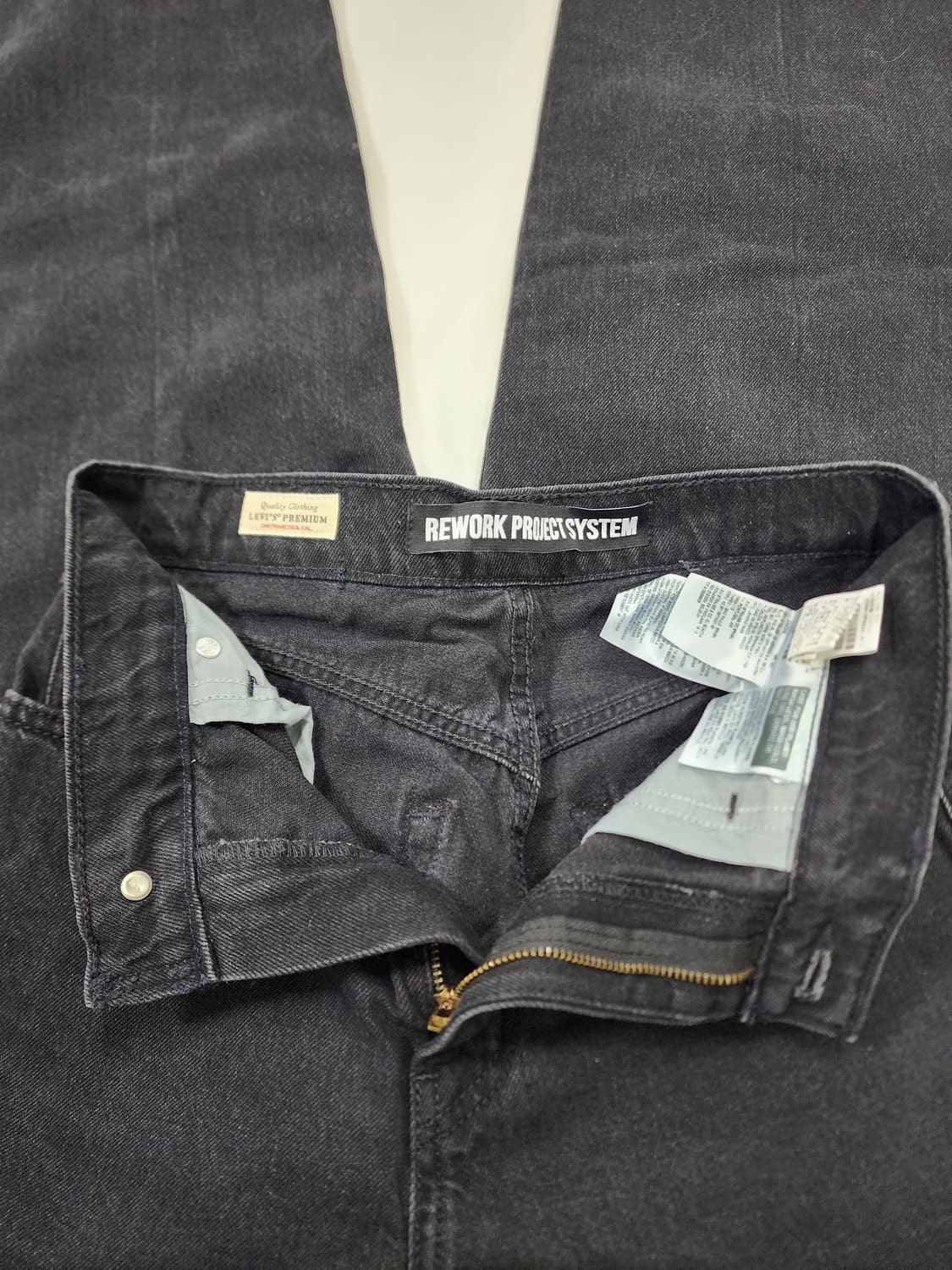 시스템x리바이스 벌룬핏 흑청 데님 팬츠 상품이미지3