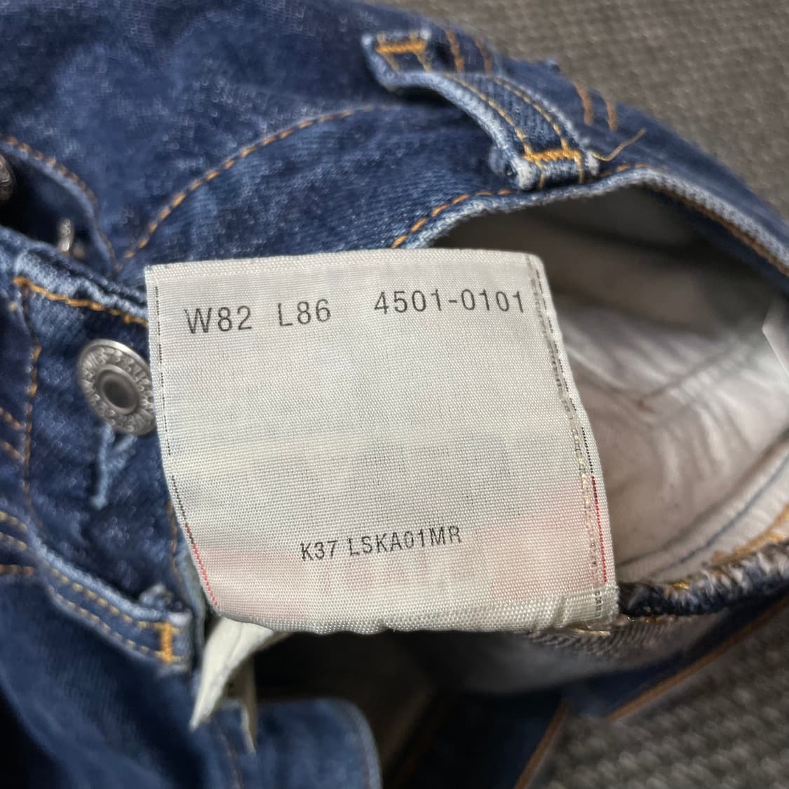 (32) 리바이스 501 82X86 버튼플라이 데님 팬츠 스트레이트핏 상품이미지6