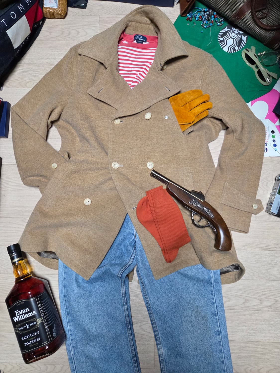 MILA SCHON SPORTS 밀라쇤 울 더블브레스티드 코트 하프 상품이미지5