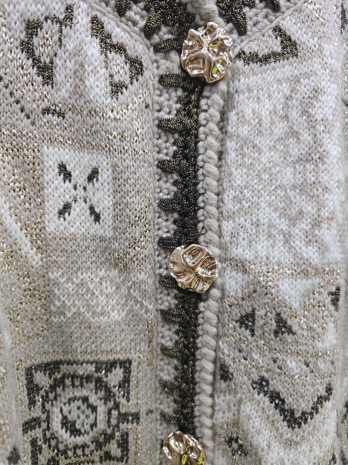 [룸비니] 일본 빈티지 패턴 울 가디건 상품이미지5