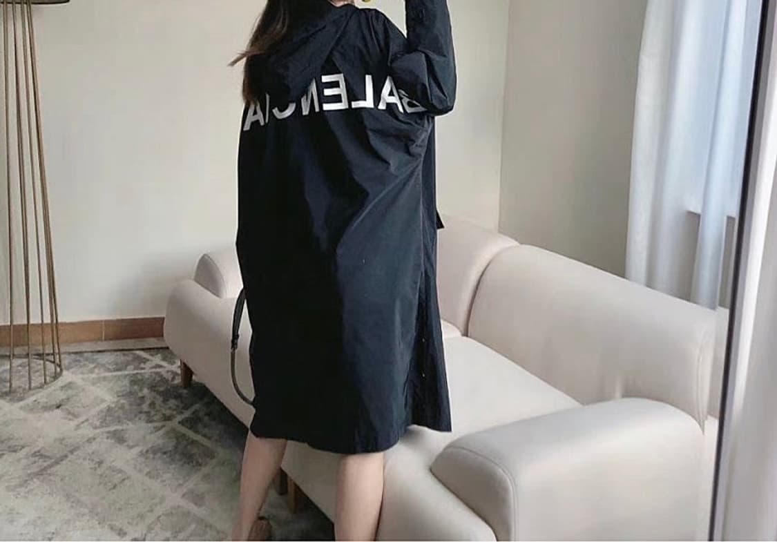 발렌시아가 블랙 야상 바람막이 자켓 점퍼 상품이미지2
