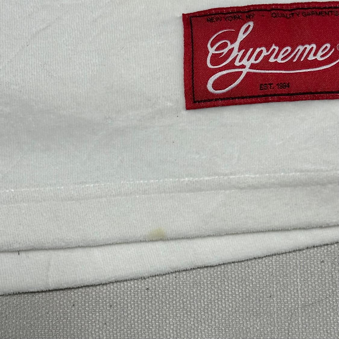 M 슈프림 블루 빅로고 브이넥 반팔 티셔츠 상품이미지9