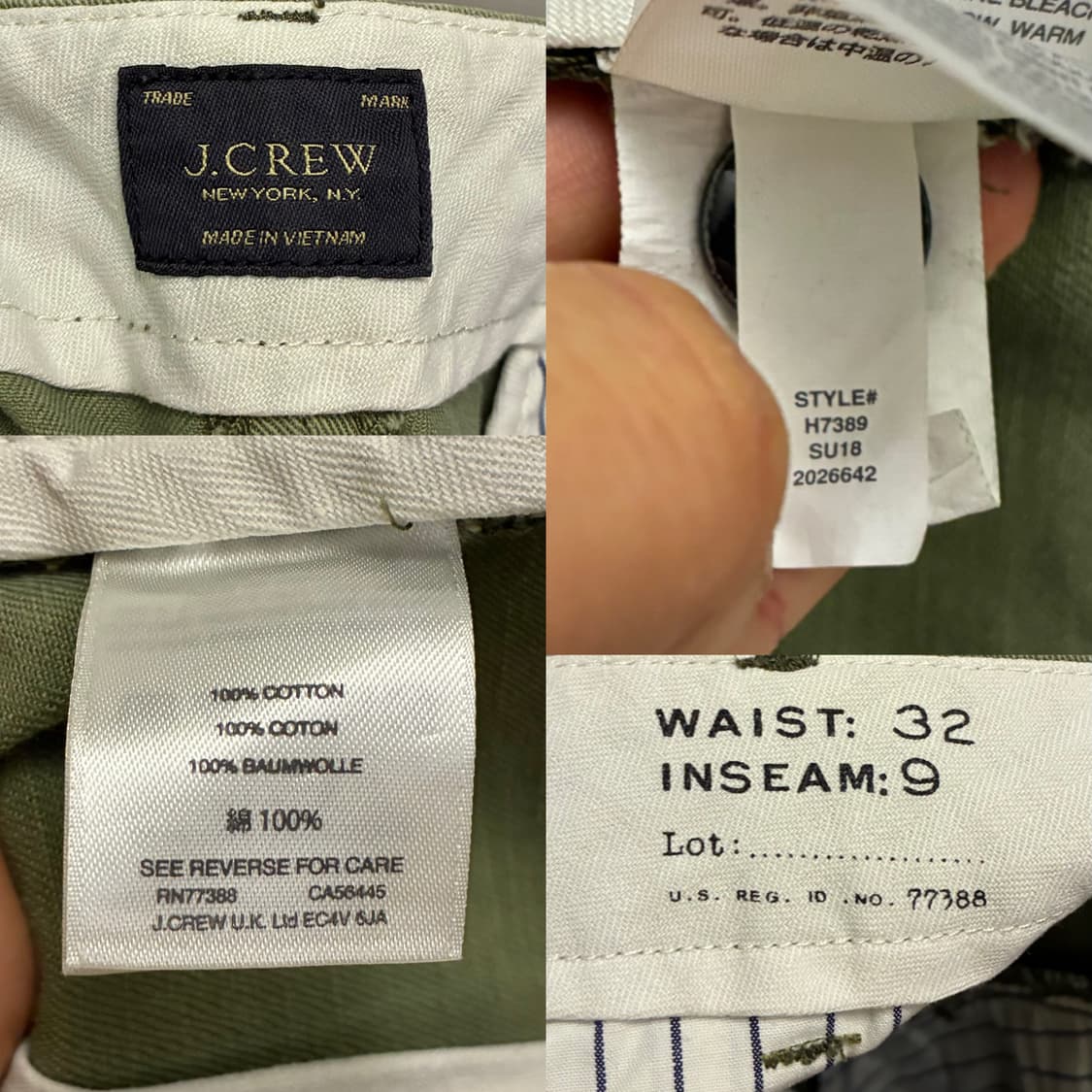 (32)J.crew 제이크루 코튼 빈티지 카키 쇼츠 반바지 폴로쇼츠 상품이미지10