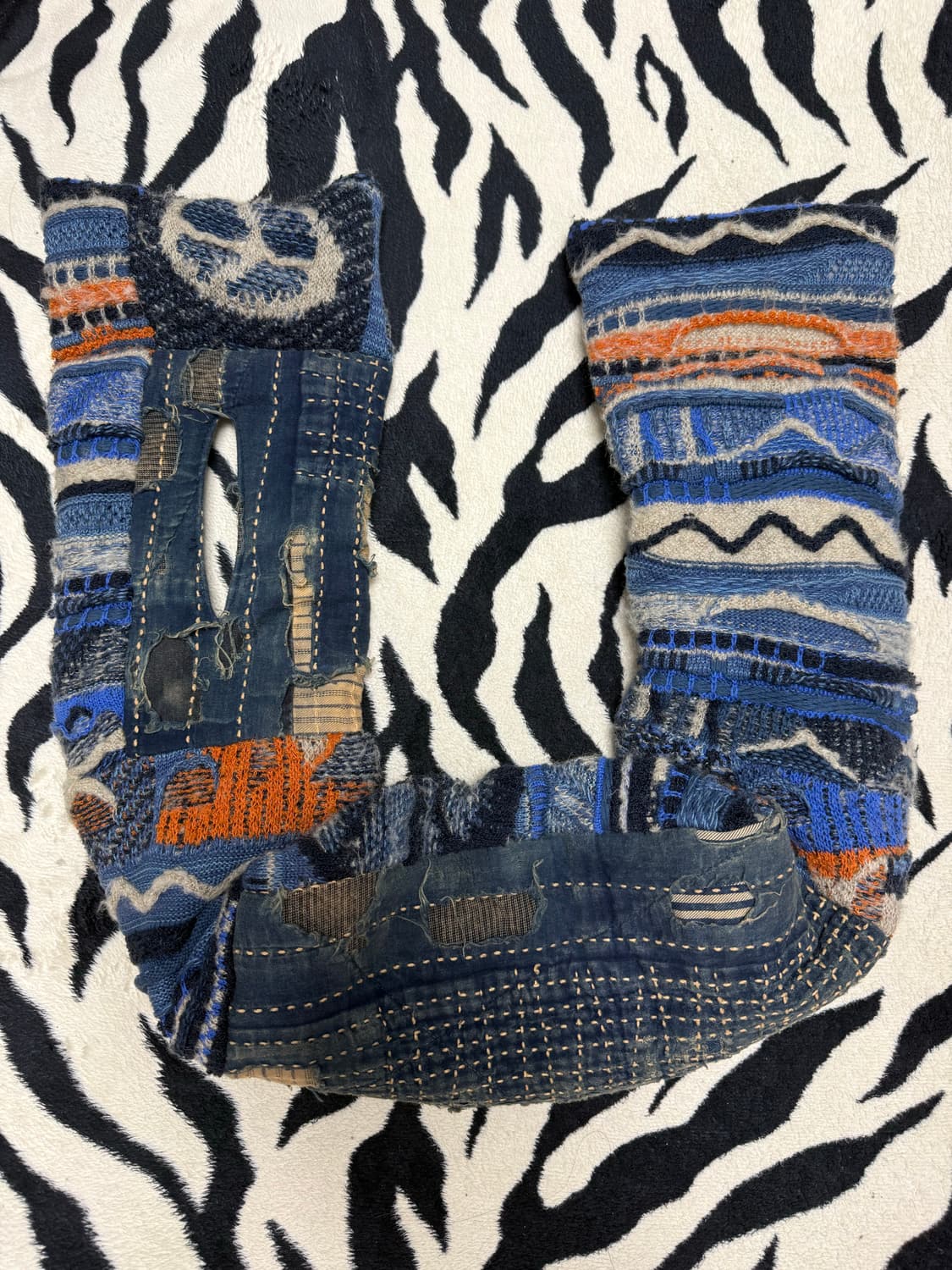 [os] 캐피탈 보로 고디 니트 케사 머플러 인디고  상품이미지3