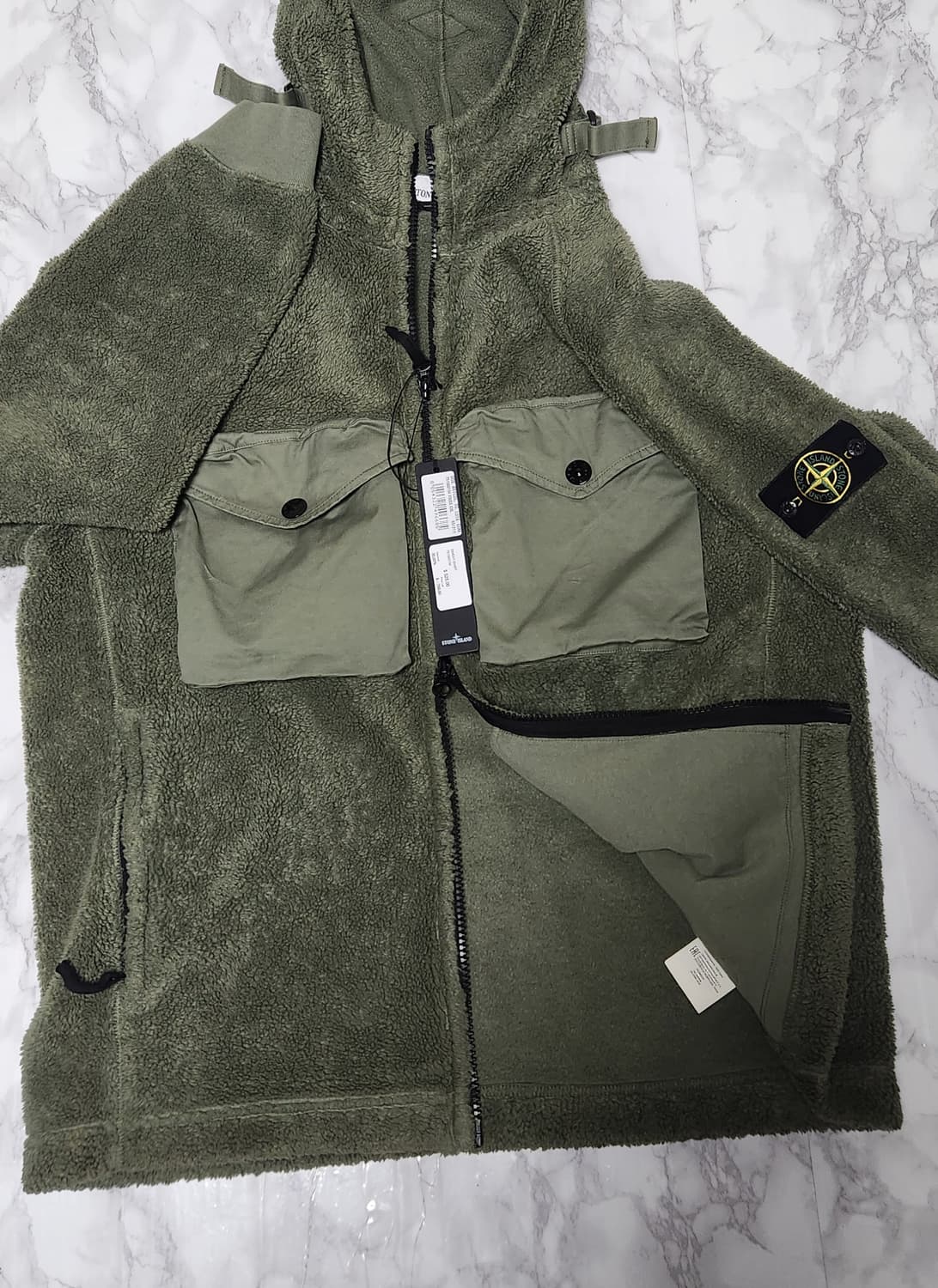 새상품 스톤아일랜드 21FW 후리스 카키 자켓 상품이미지2