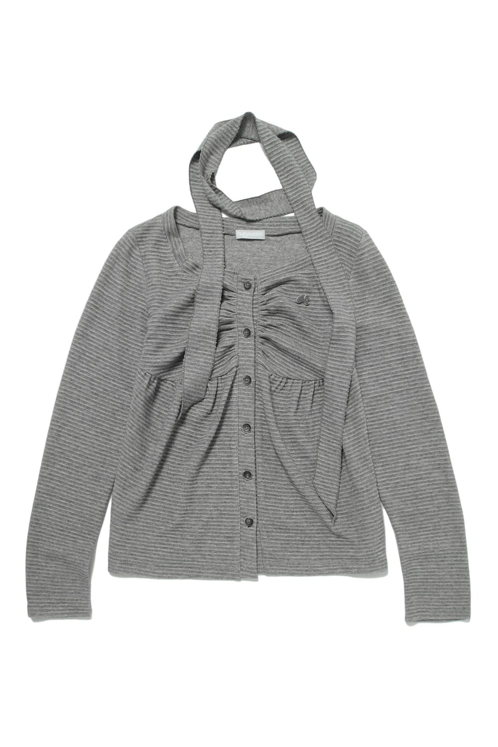 허그유어스킨 니티드 베이비돌 가디건 차콜 상품이미지1