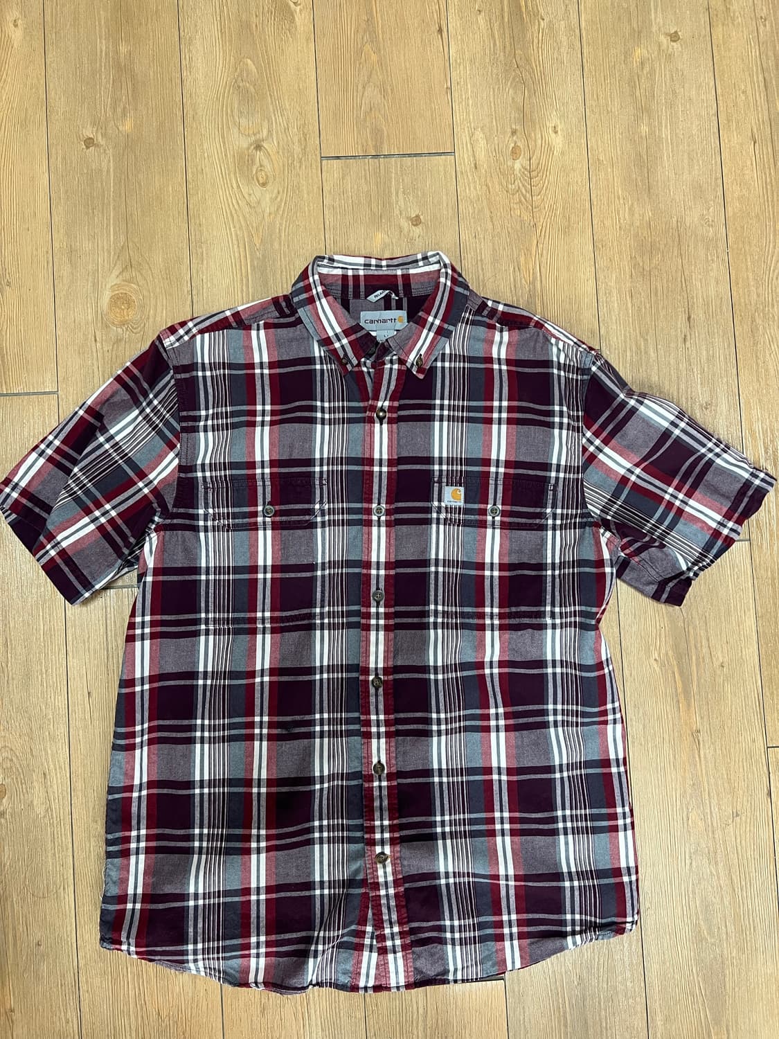 칼하트 체크 반팔셔츠 상품이미지1