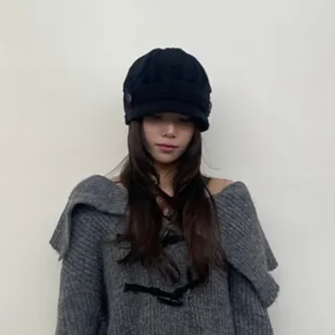 미세키 서울 케이블 니트캡 블랙 상품이미지3