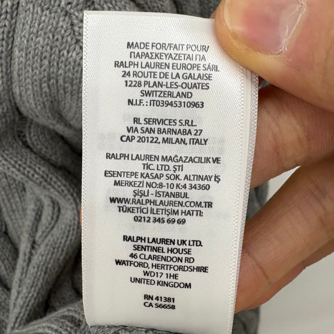 폴로 랄프로렌 케이블 반집업 니트 그레이 남/M 상품이미지7