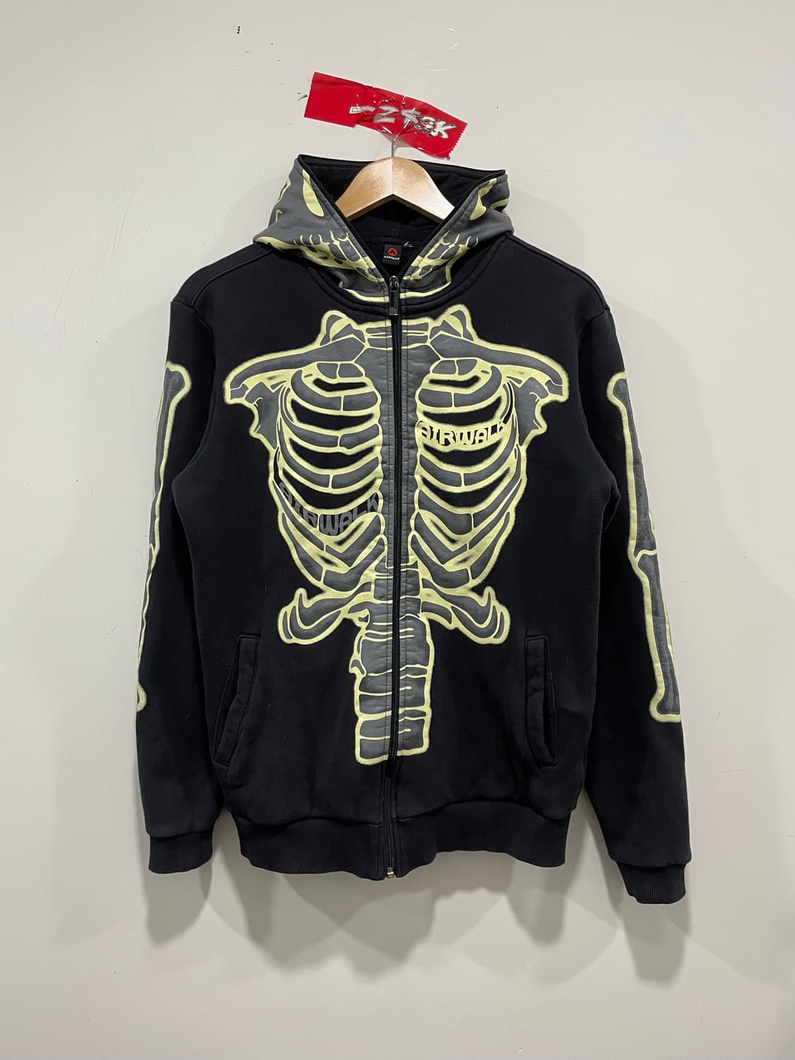 (빈티지)Airwalk 에어워크 야광 bone skeleton 풀 집업 상품이미지3