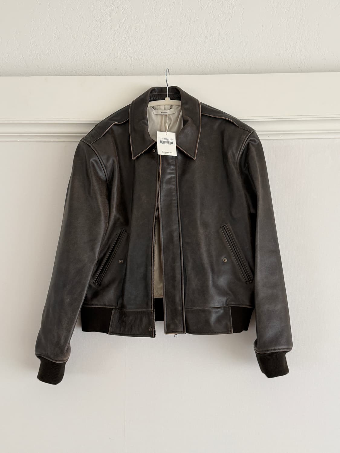 문선 moonsun 유니섹스 레더자켓 M  상품이미지1