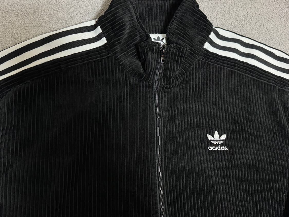 1회착 아디다스 코듀로이 벨벳 하프집업 아노락 / L  상품이미지2