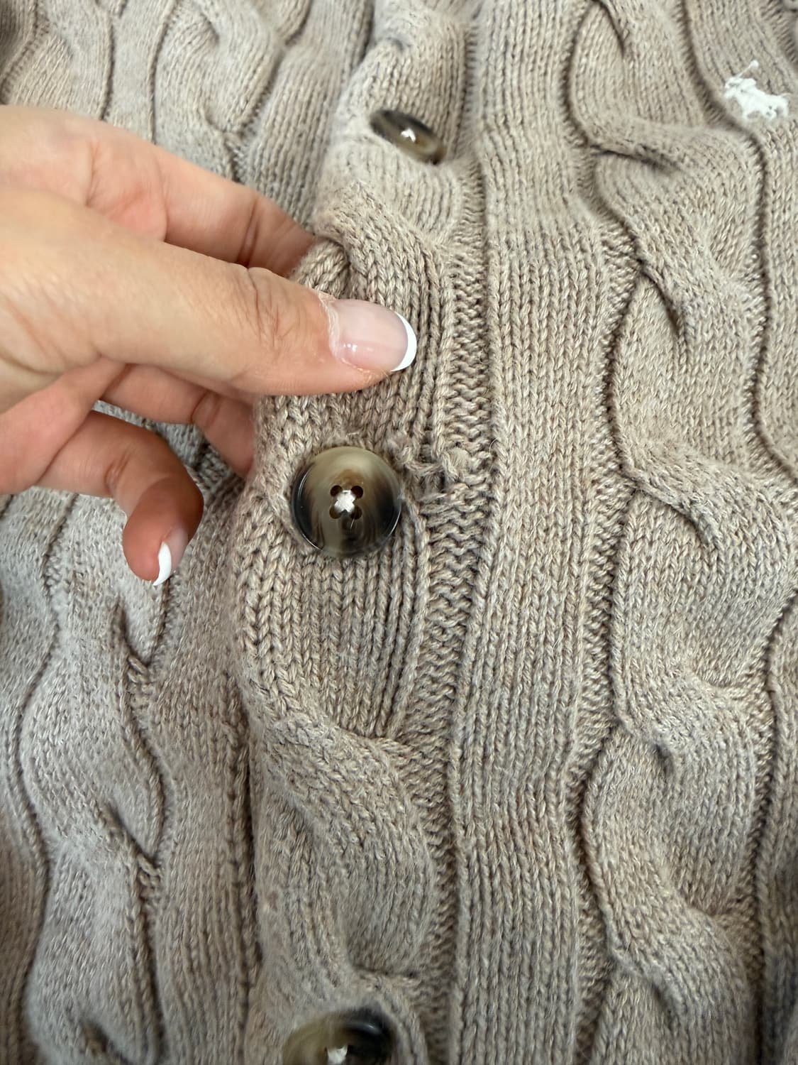 폴로 랄프로렌 베이지 니트 가디건 L 상품이미지3