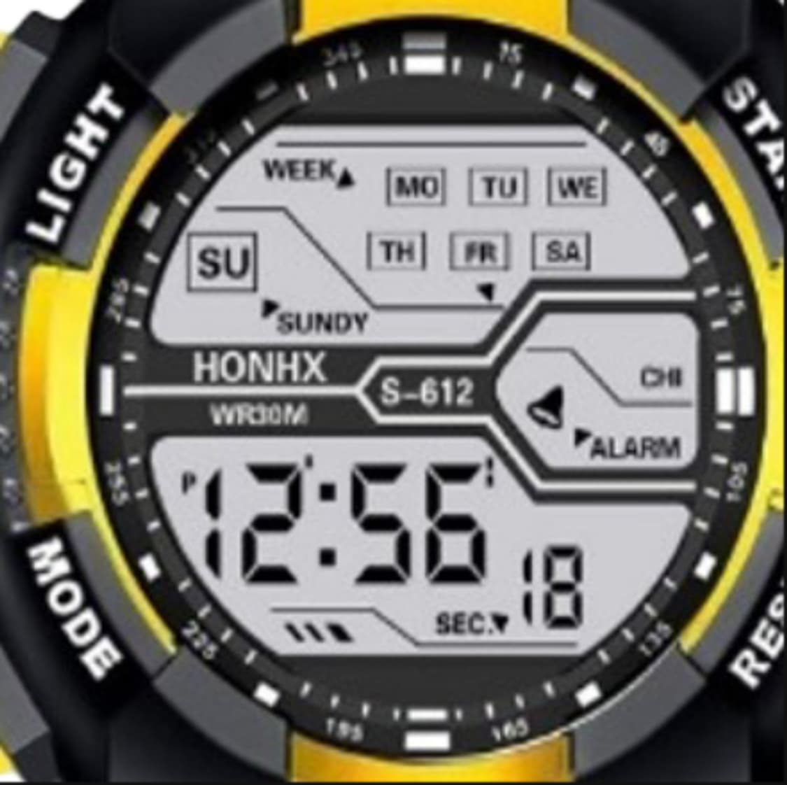 남자 디지털 전자 손목시계 82-S612(YE)판매 상품이미지6
