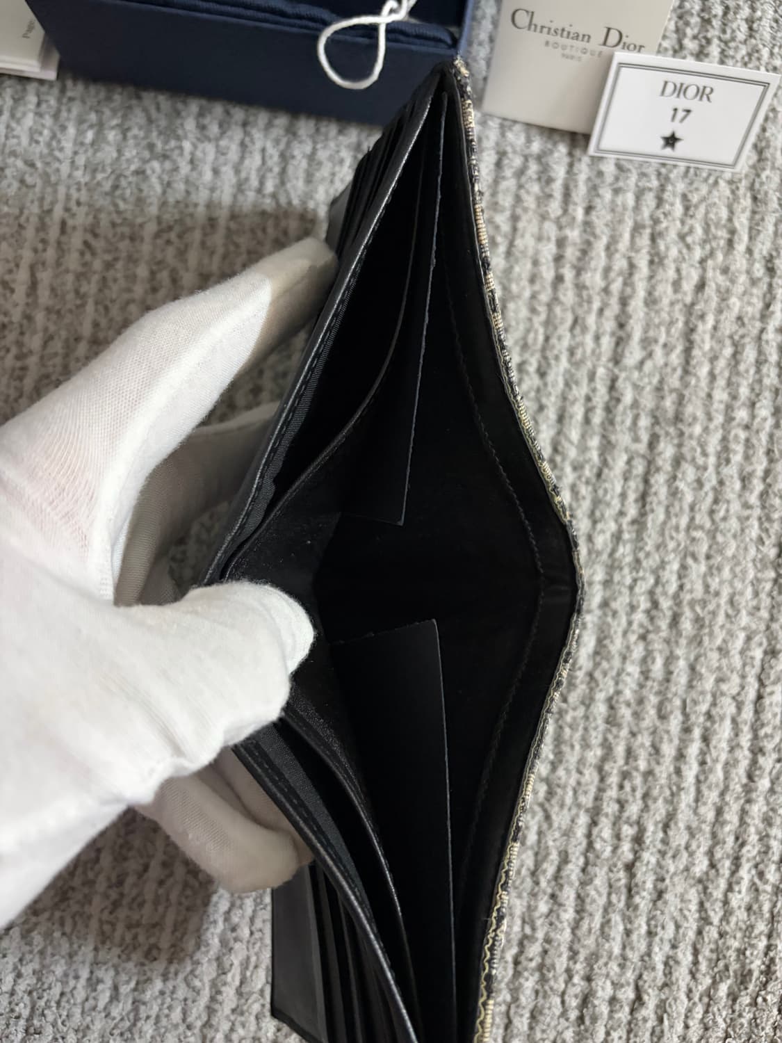 (상태최상, 풀구성) 디올 오블리크 반지갑 상품이미지5