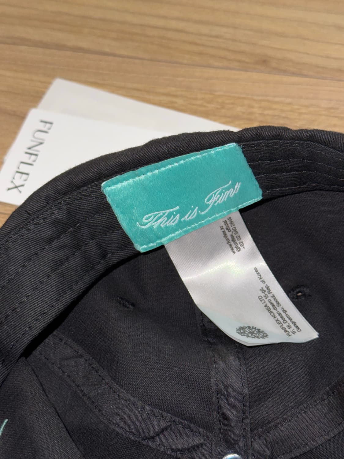 디스이즈파인 This is Fine 시그니처 볼캡 블랙 OS 상품이미지3