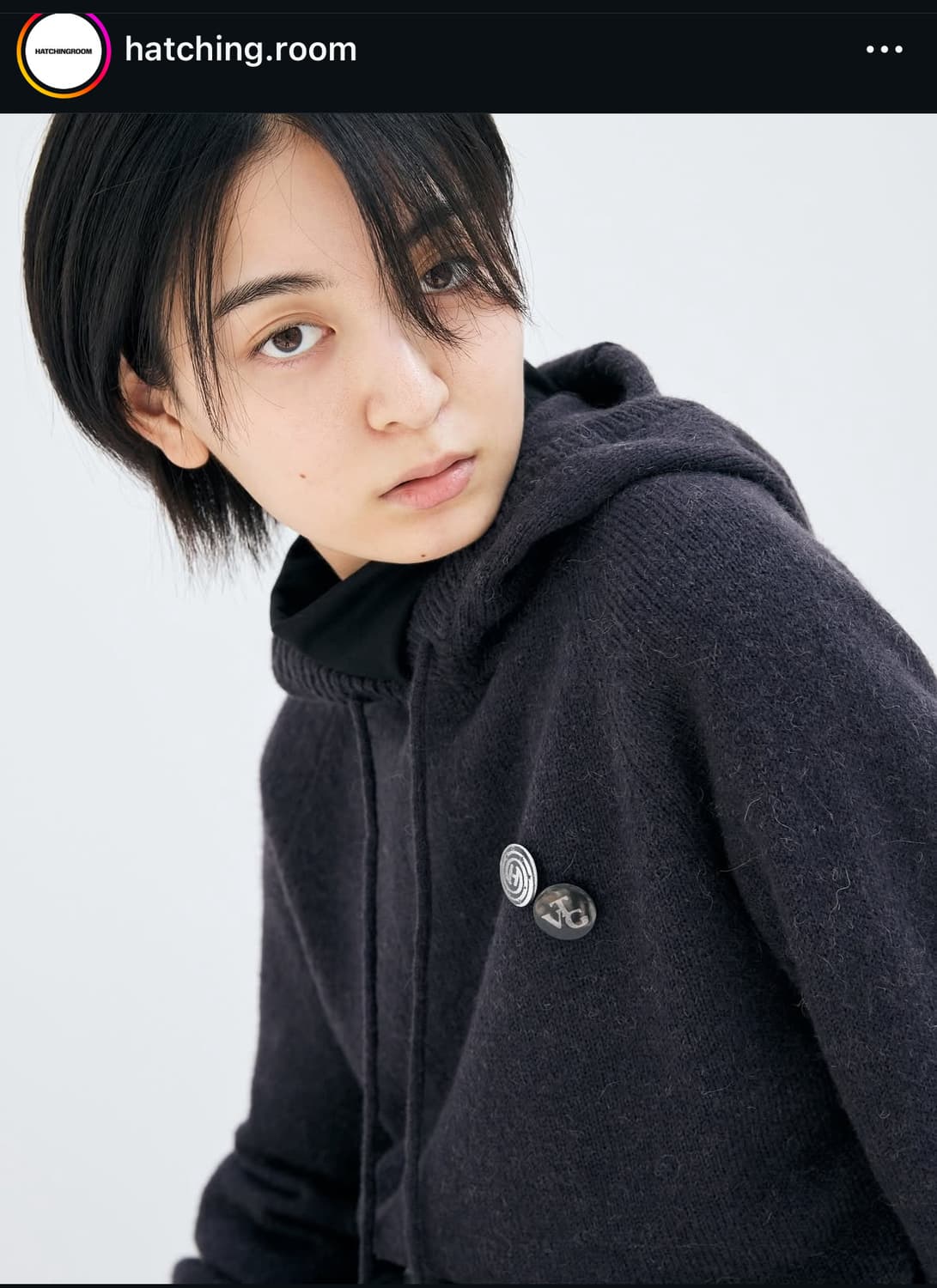 해칭룸 Base Hoodie Knit Purple Charcoal 3 상품이미지2