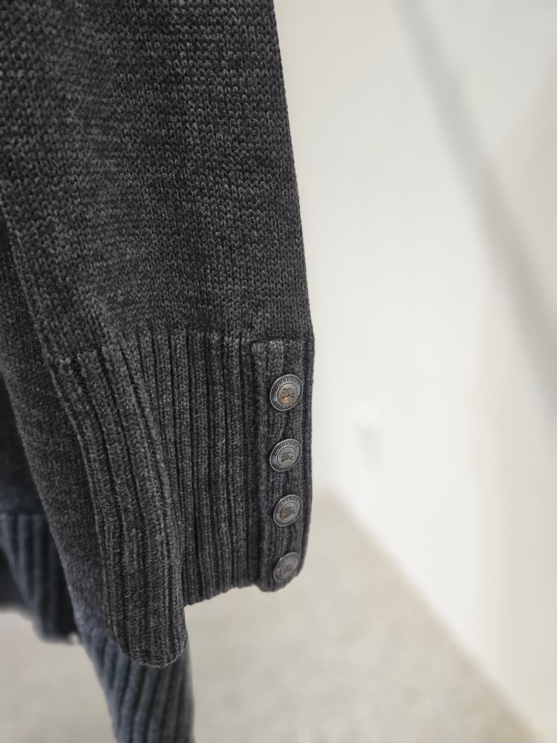 버버리 울 카라 니트 롱 가디건 상품이미지6