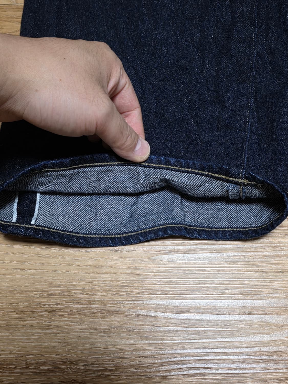 4size택포22만)25ss피그벨 301 와이드 데님 인디고 상품이미지5