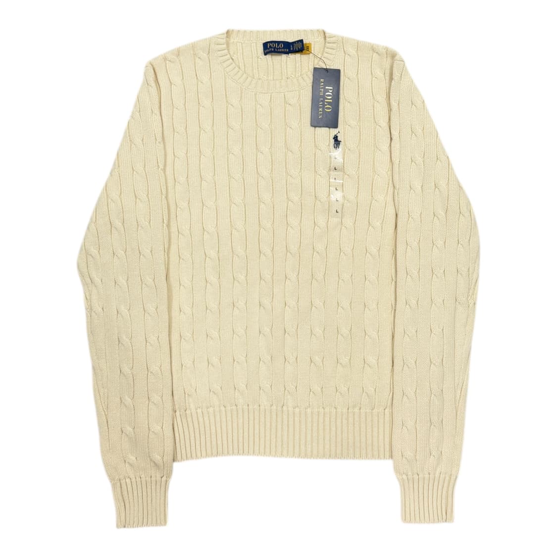 폴로 랄프로렌 신형 케이블 꽈배기 니트 아이보리 L 상품이미지1