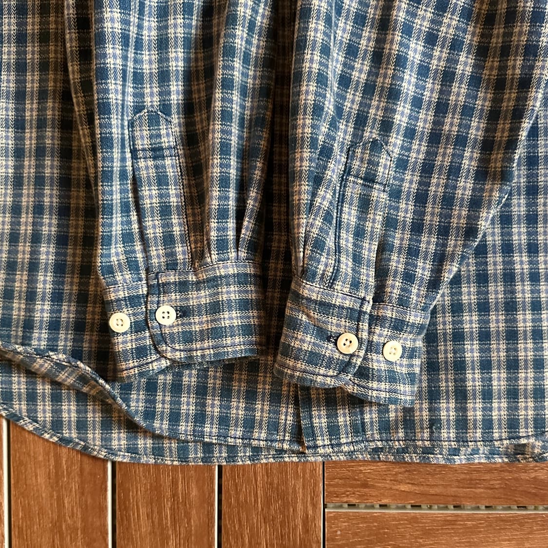 Blue mountain indigo check pocket shirts 상품이미지5