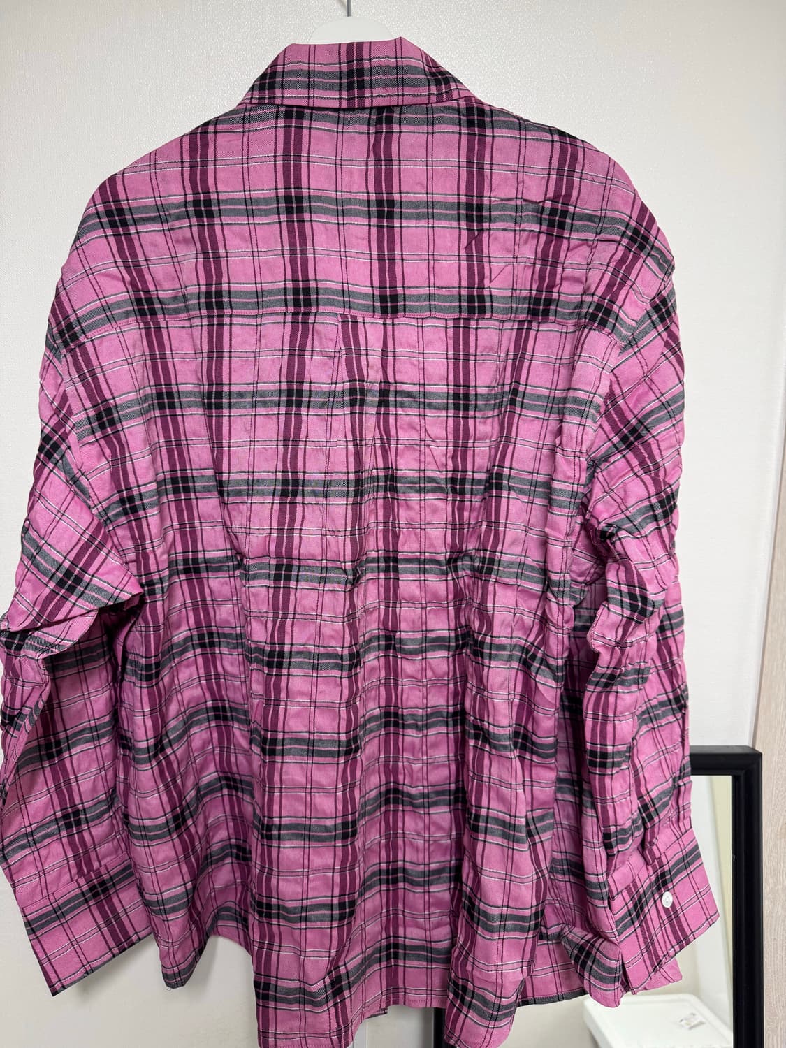 아워레가시 버로우드 체크 링클 셔츠 상품이미지3