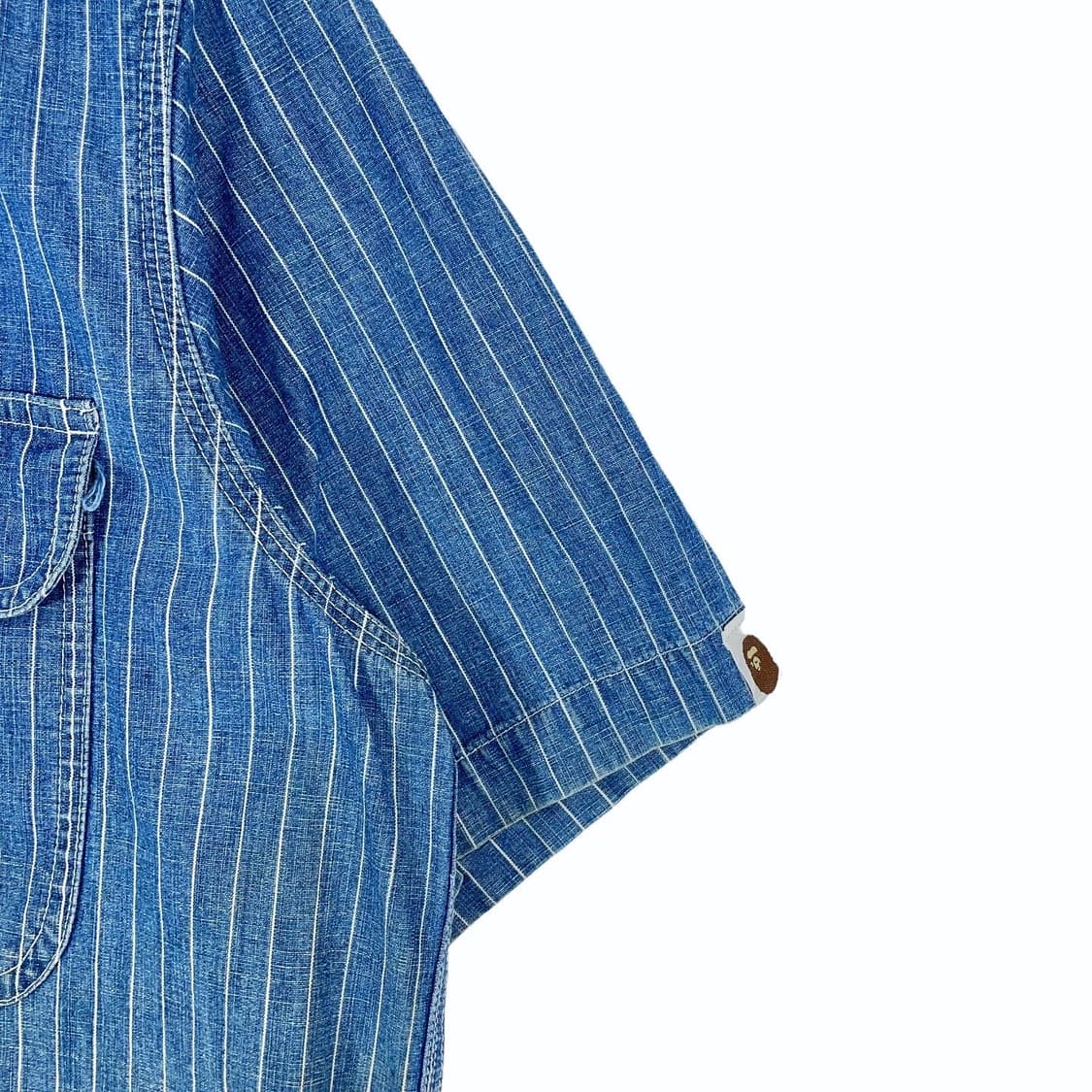 Bape striped denim half shirt 상품이미지3