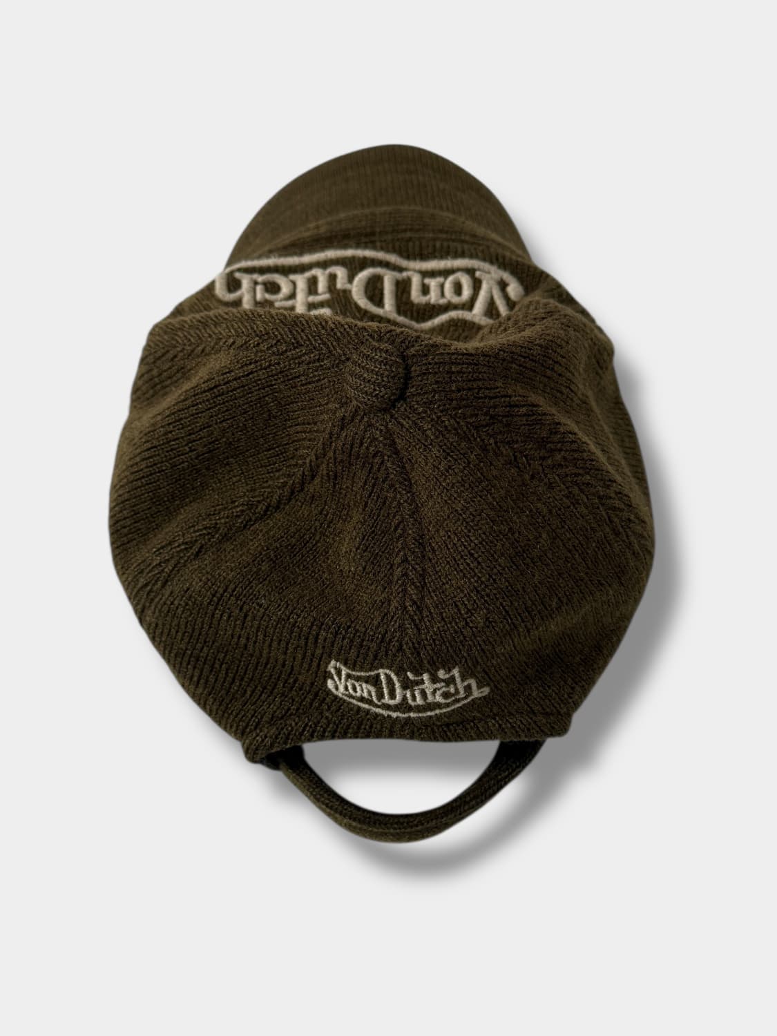 본더치 00‘s 브라운 카키 울 니트 코듀로이 볼캡 상품이미지4
