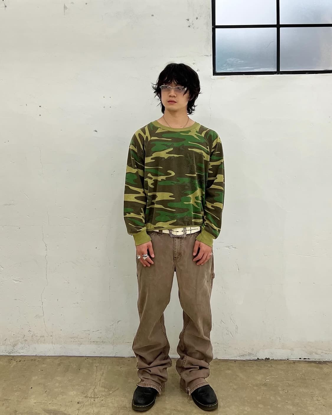 90s Woodland camo long slv (USA made) 상품이미지1