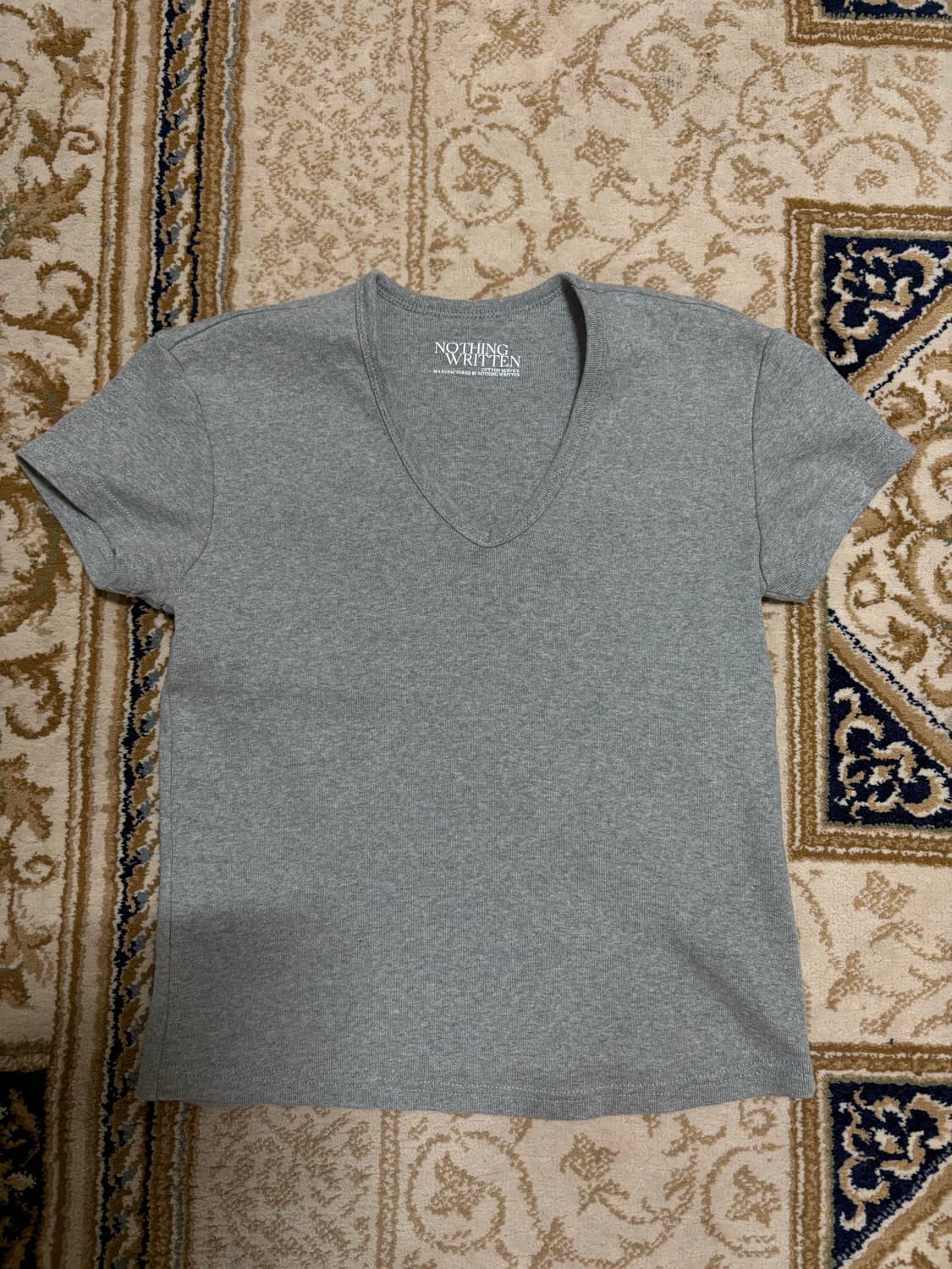 낫띵리튼 nothing written 90s 브이넥 티셔츠  상품이미지5