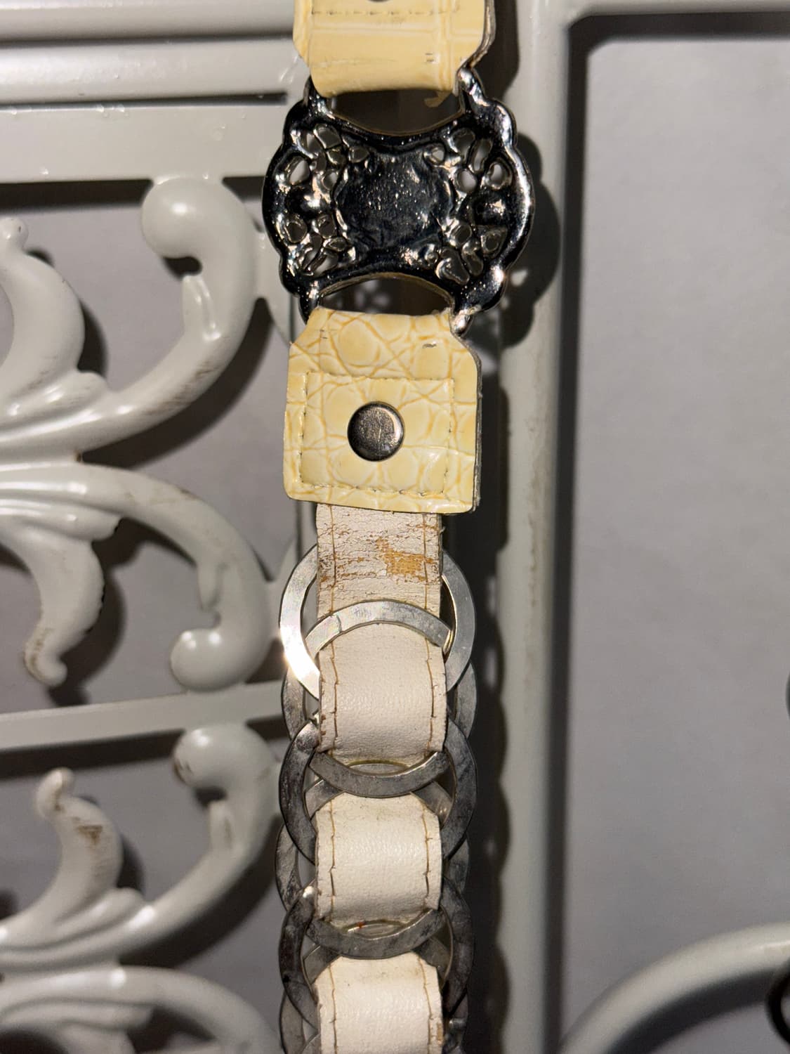 Ivory oriental flower cubic chain belt 상품이미지8