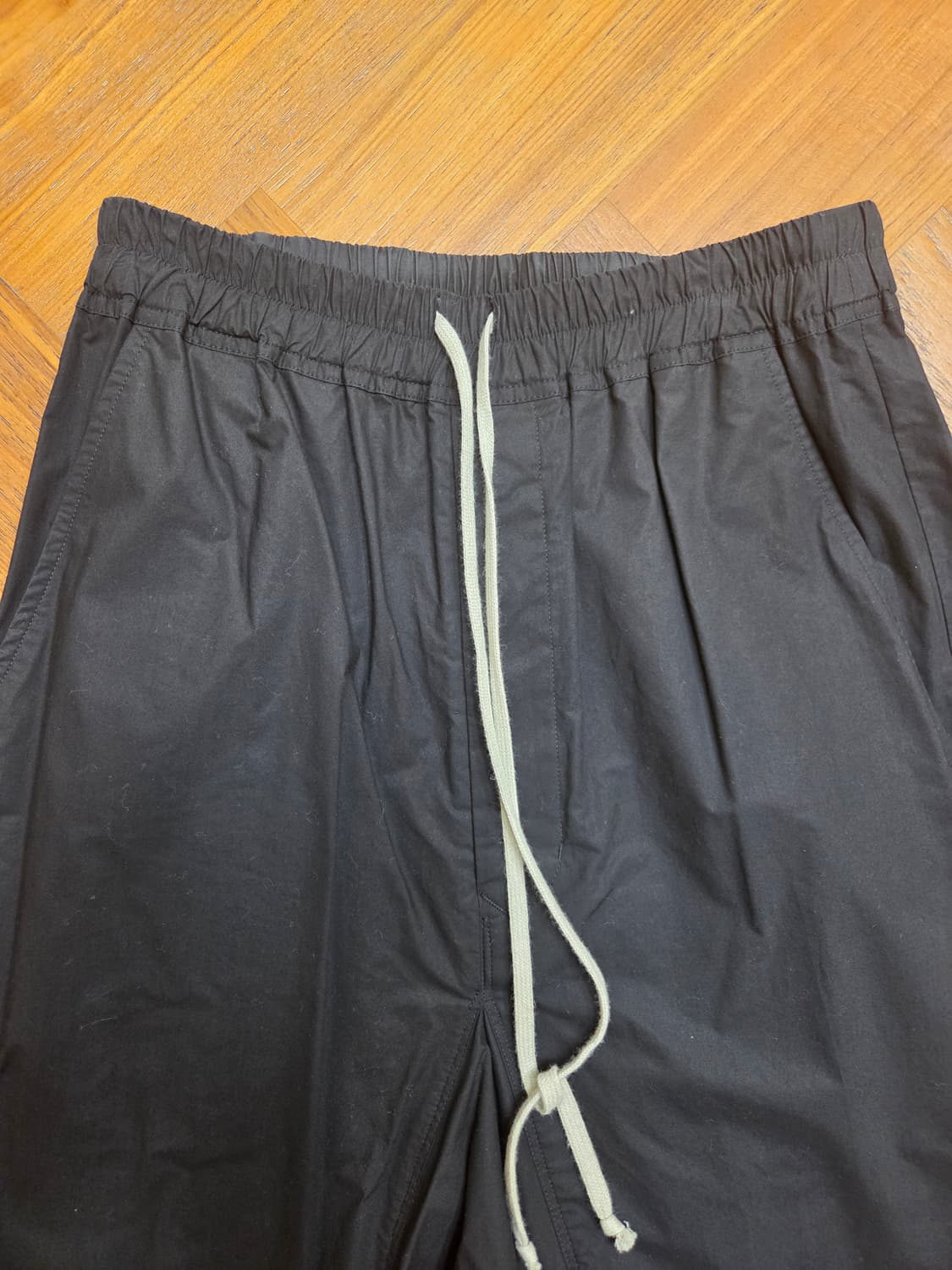 릭오웬스 검정색 드로우스트링 배기 팬츠 상품이미지2