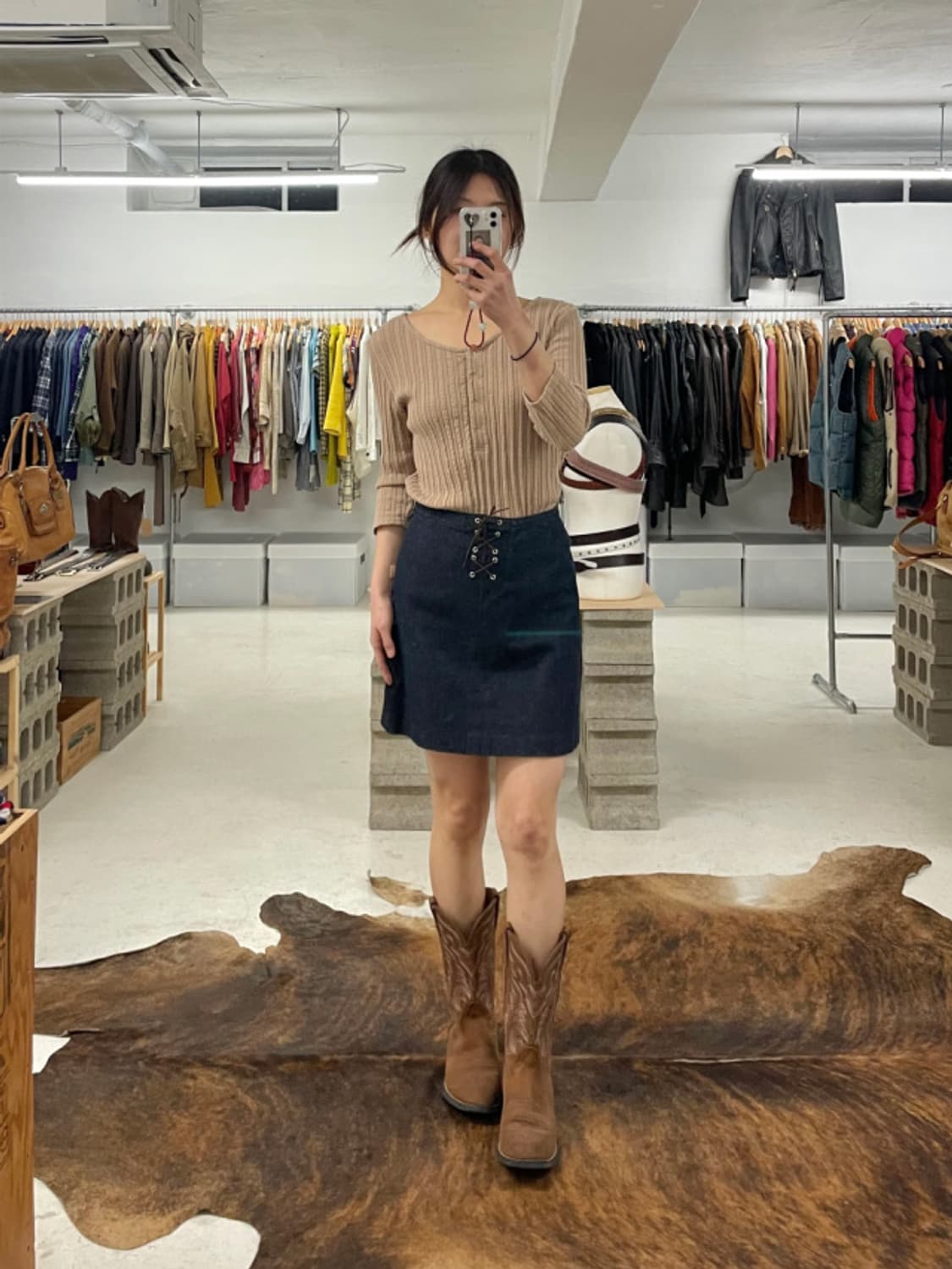 BURBERRY lace-up skirt 버버리 레이스업 데님 스커트 상품이미지3