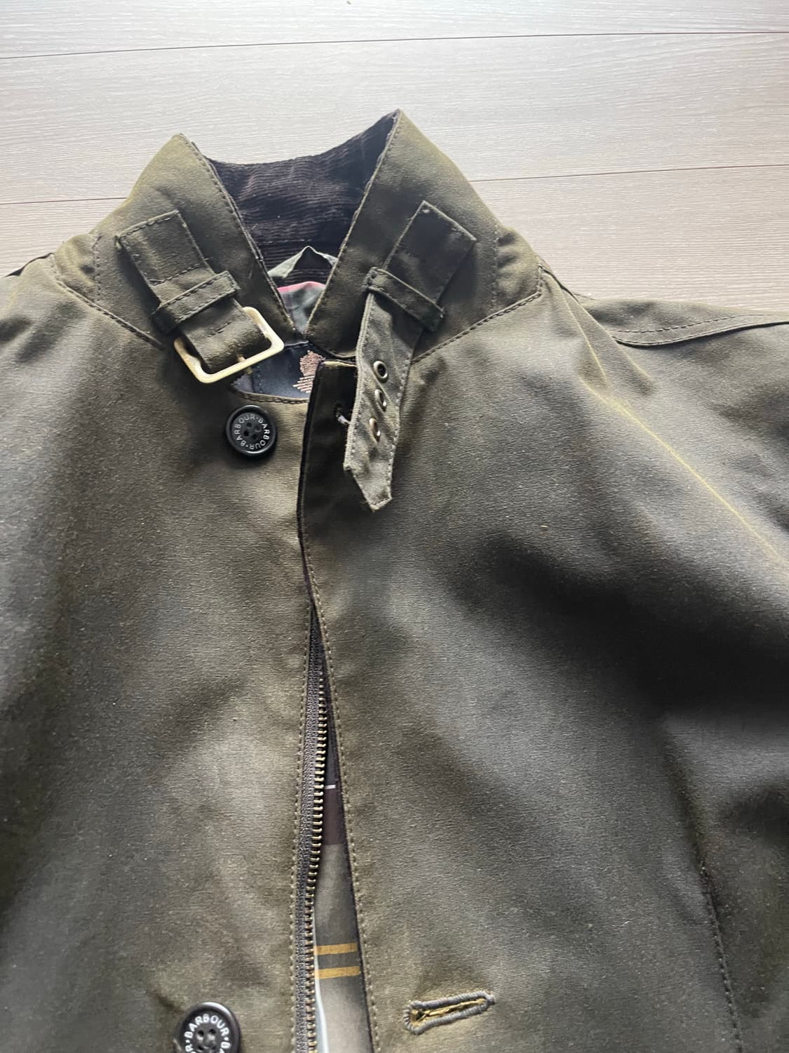 바버 왁싱 하이넥 재킷 상품이미지2