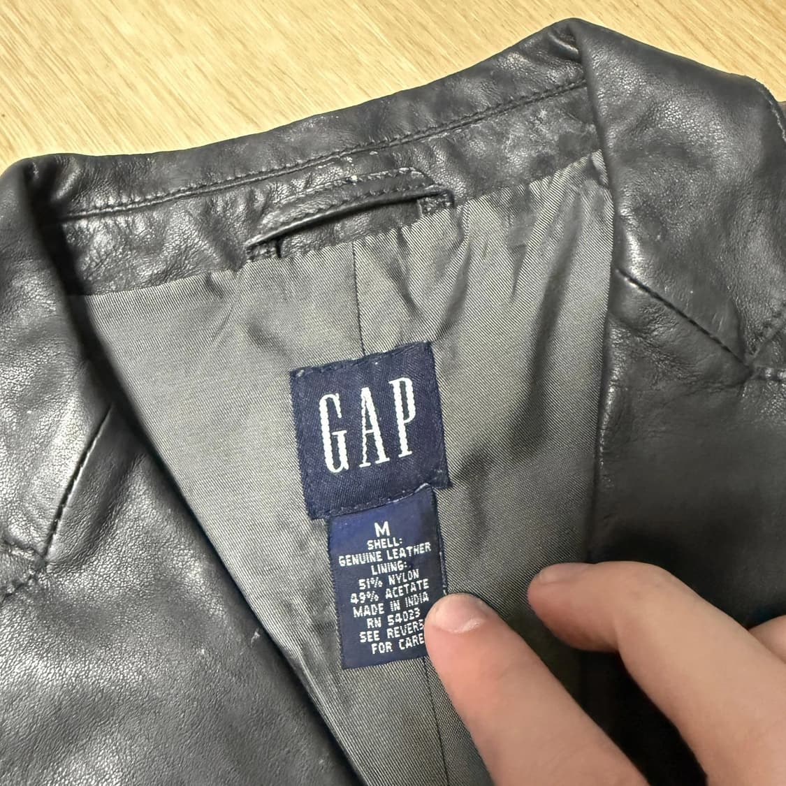 올드 갭 레더 블레이저 상품이미지2