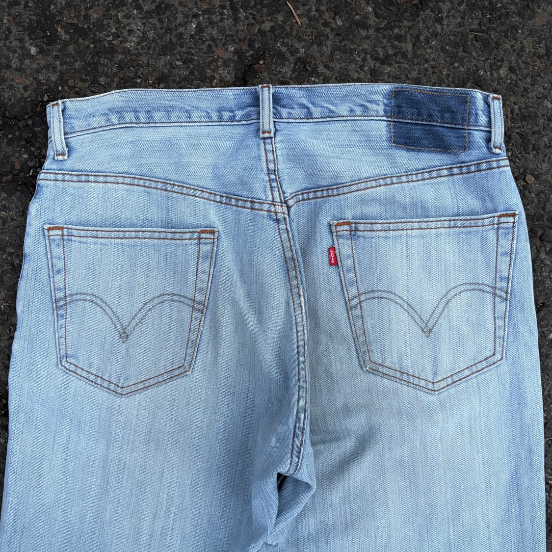 리바이스 505 레귤러 연청 데님 (34)    상품이미지5