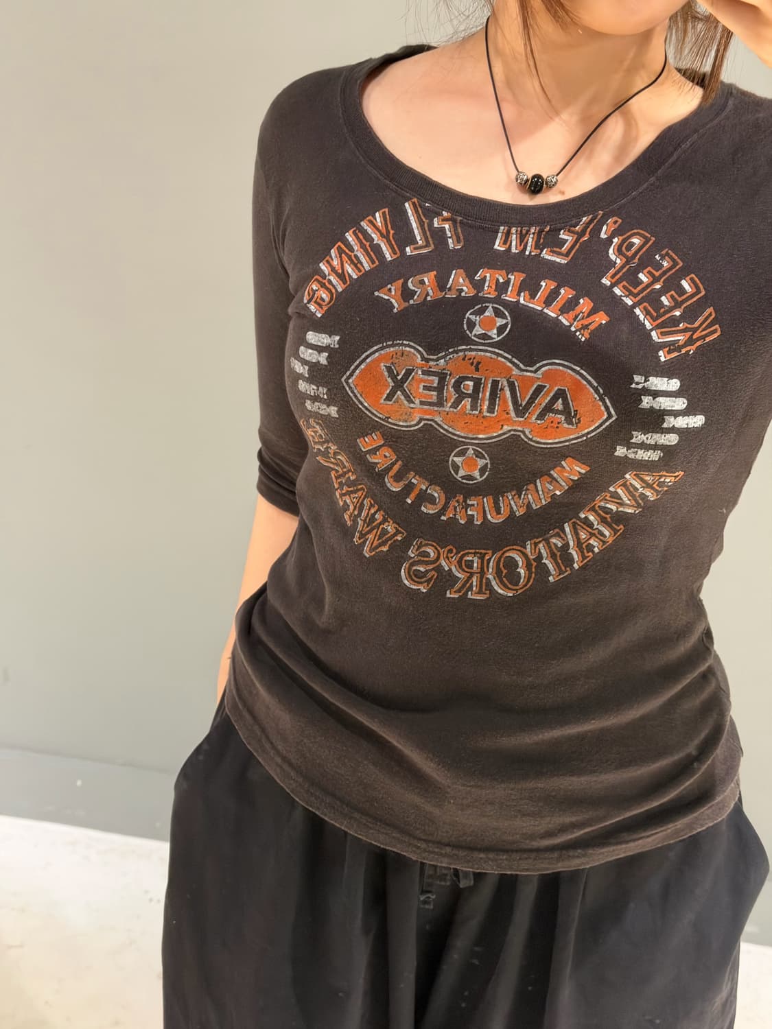 Avirex lettering detail t-shirt 상품이미지3