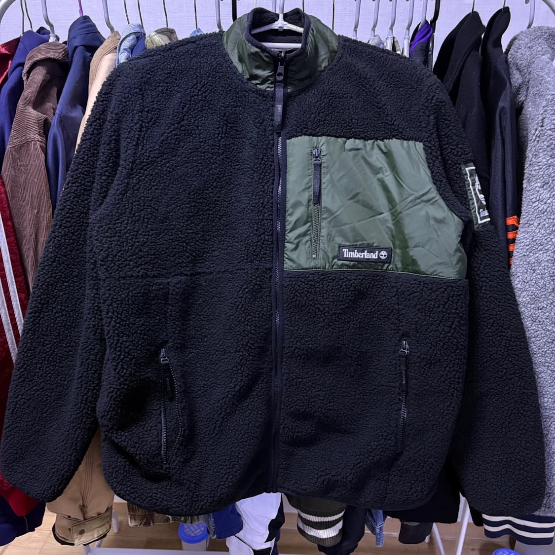 팀버랜드 검정카키 후리스 xl 상품이미지1