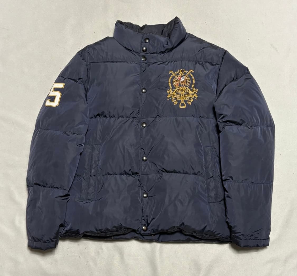 폴로 네이비 자수 패딩  상품이미지1