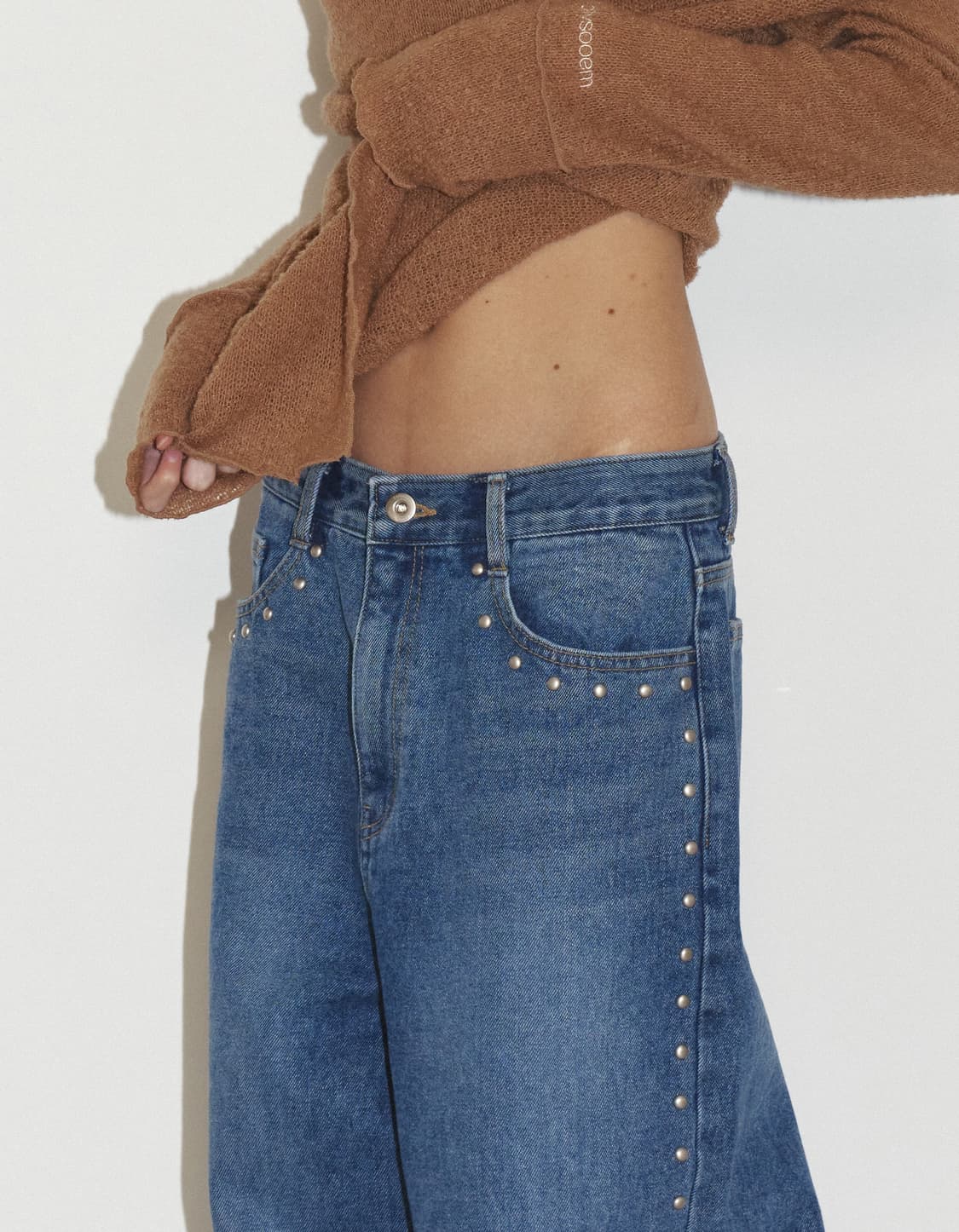 Polysooem studded washed jeans 상품이미지1