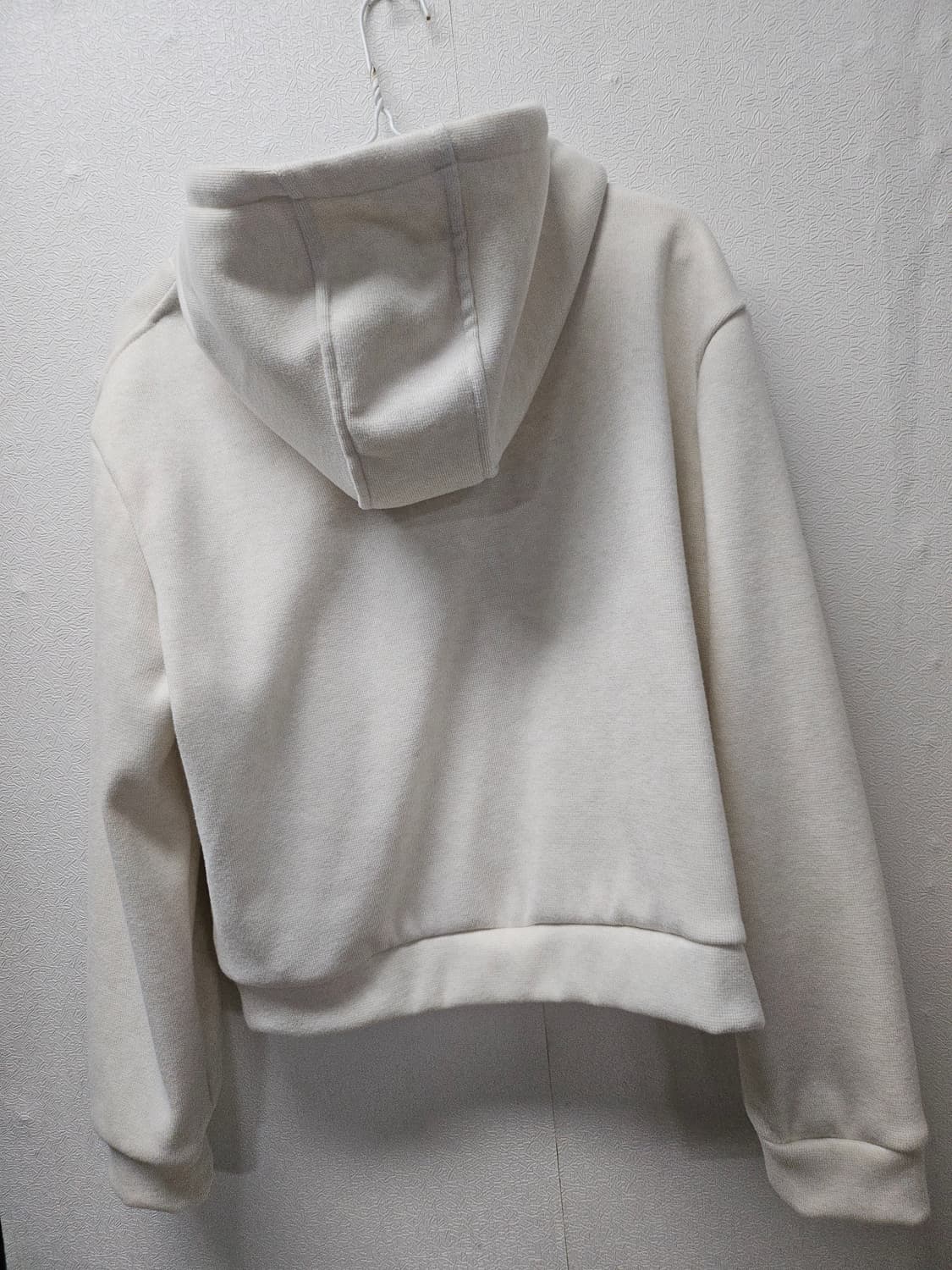 아이보리 크롭 후드집업 Free  살짝도톰두께 상품이미지4