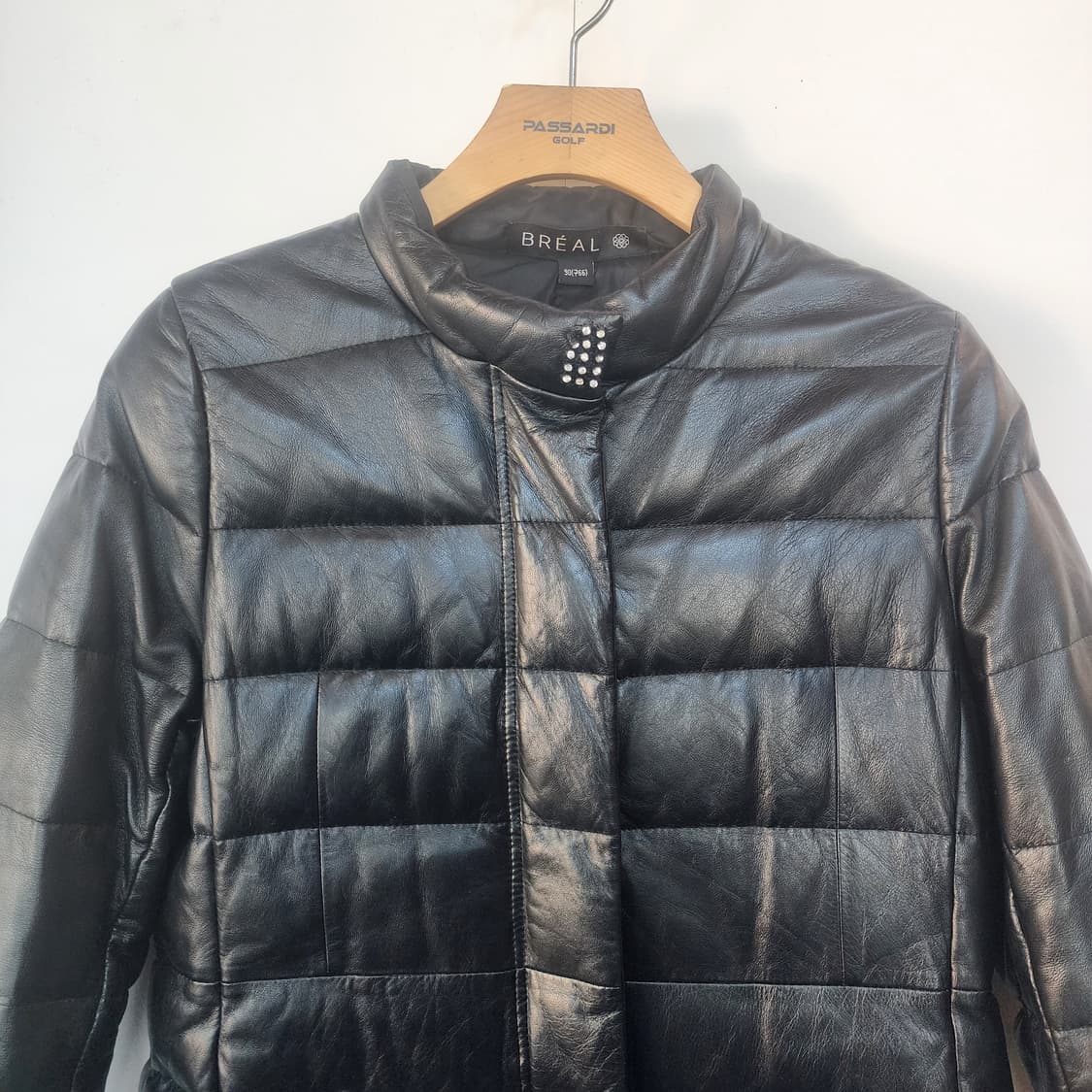 BREAL 블랙 가죽 패딩 상품이미지2
