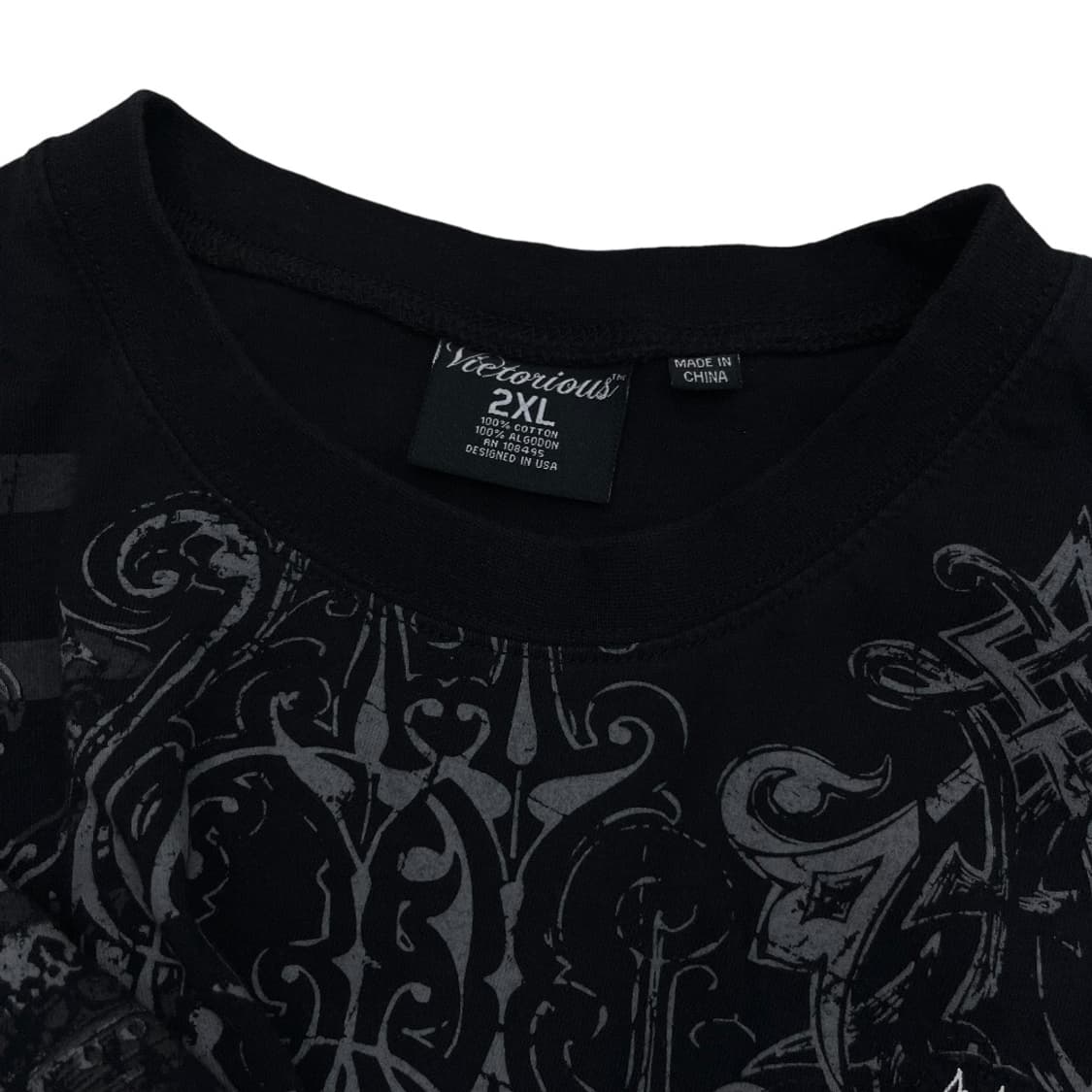 00s 재팬 프린팅 블랙 락시크 반팔티 2XL 상품이미지6