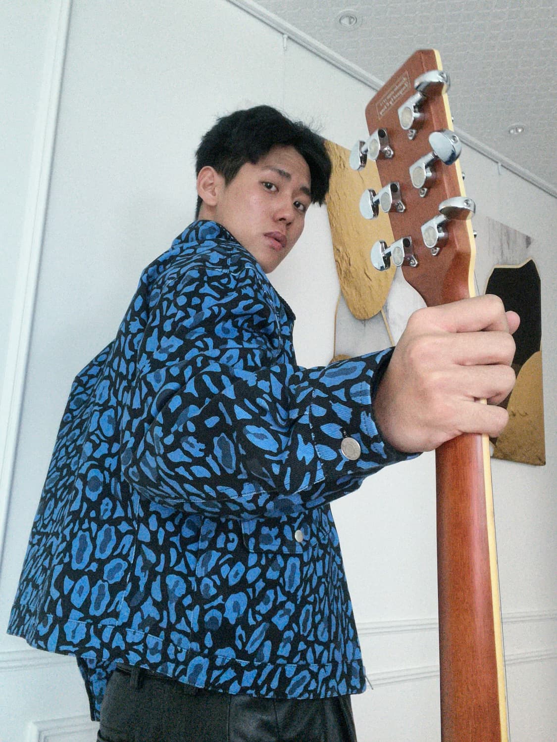 KNOW WAVE 블루 레오파드 자켓 상품이미지2